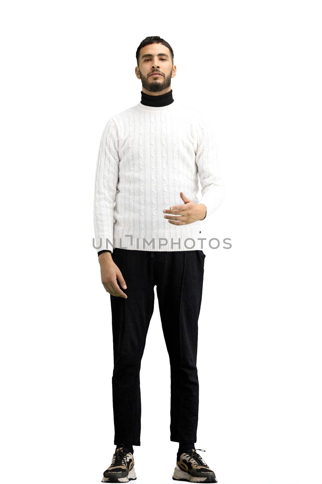 A man, full-length, on a white background by Prosto