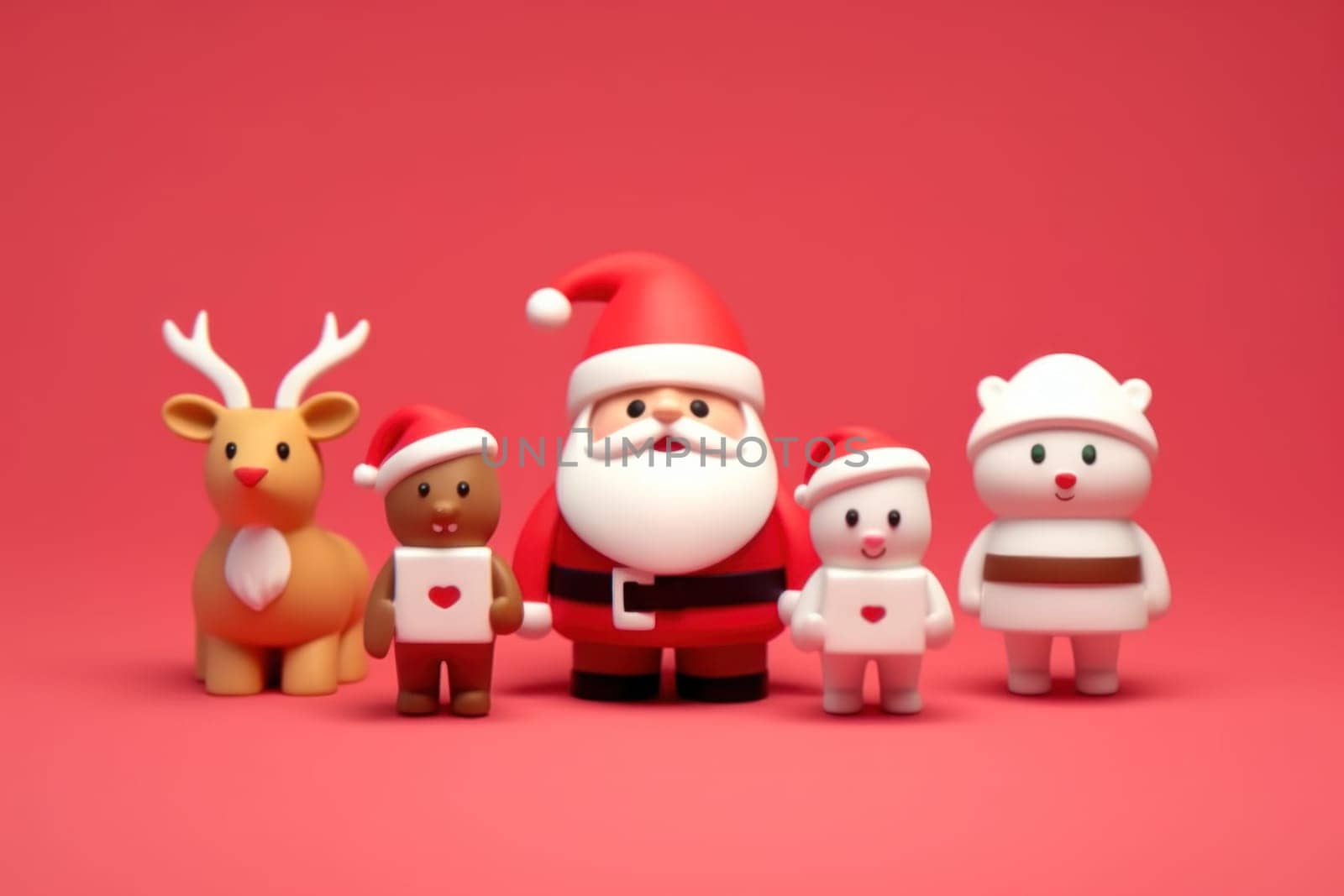 Christmas character 3D design background.