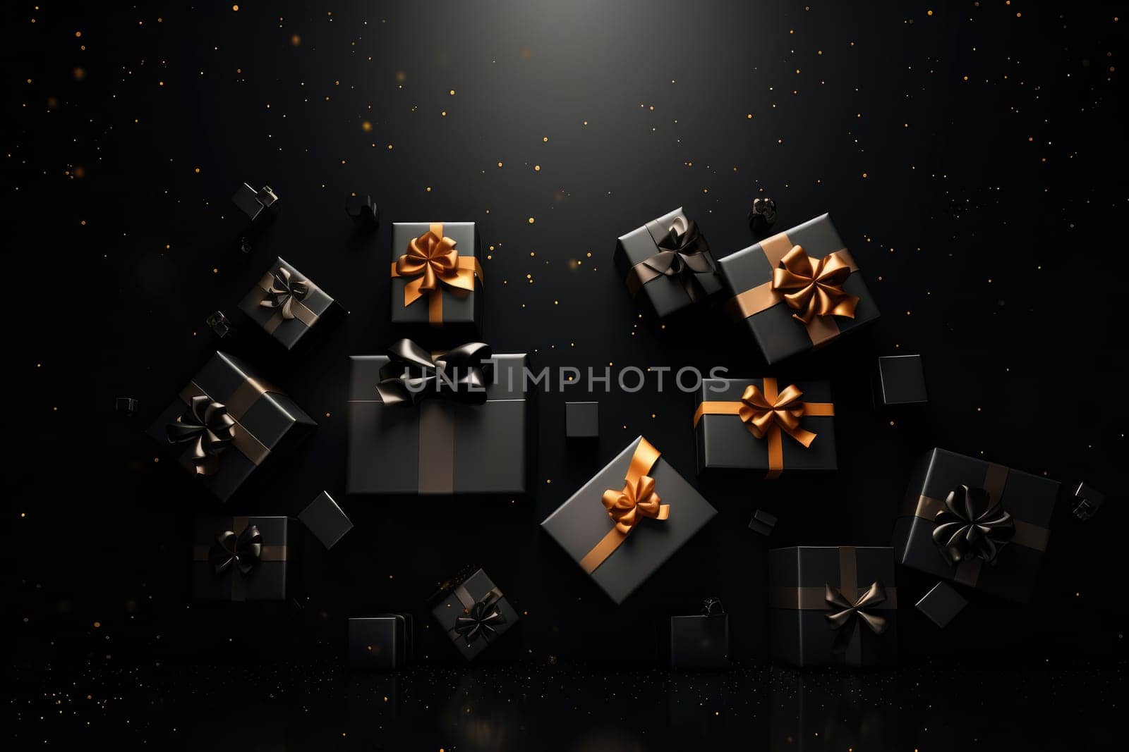 Banner for black Friday sale on black background, Big sale, Graphic elements..