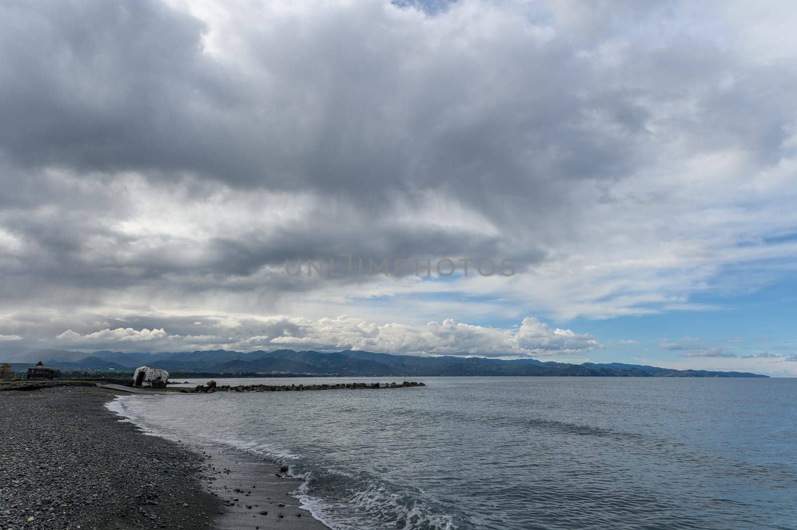 coast and waves on the Mediterranean sea on a winter day in Cyprus 15
