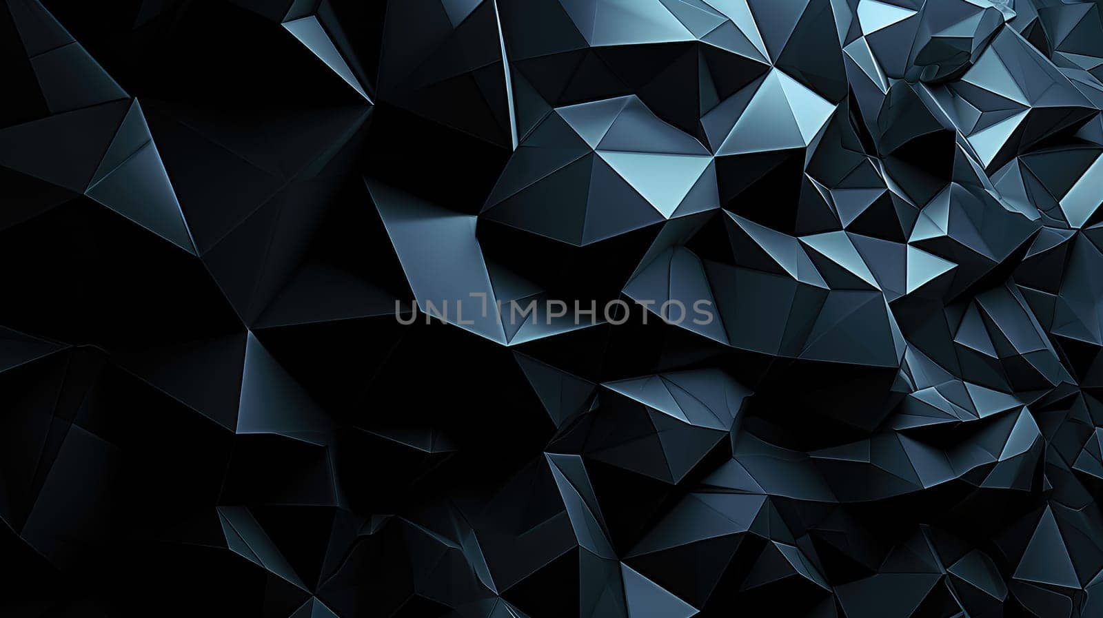 abstract polygonal background, abstract black crystal background, Dark geometric poly background by nijieimu