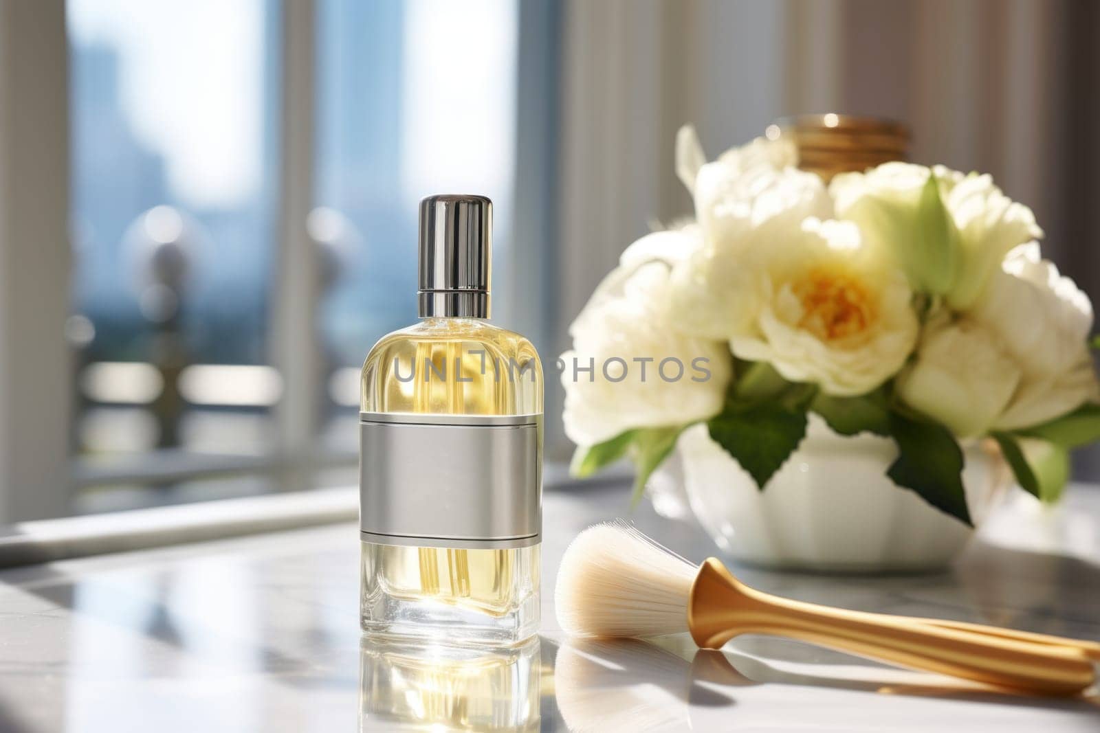 beauty products cosmetic mockup nature background.