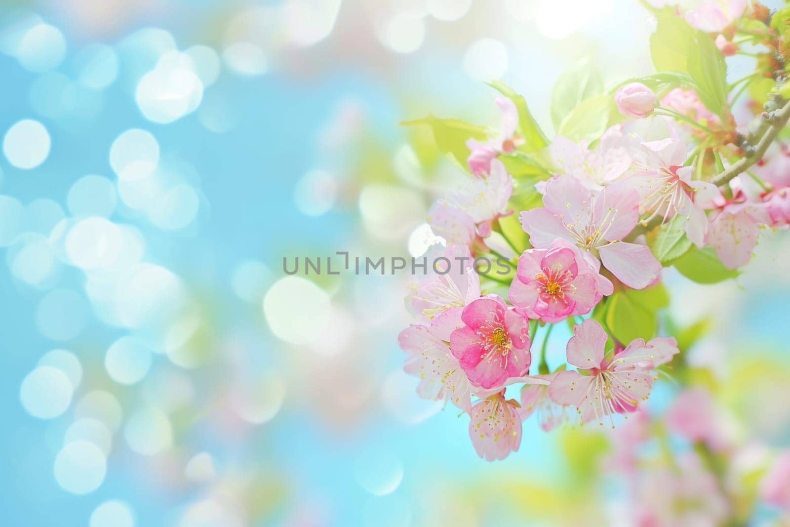 Floral flower spring abstract background. Generative AI by golfmerrymaker