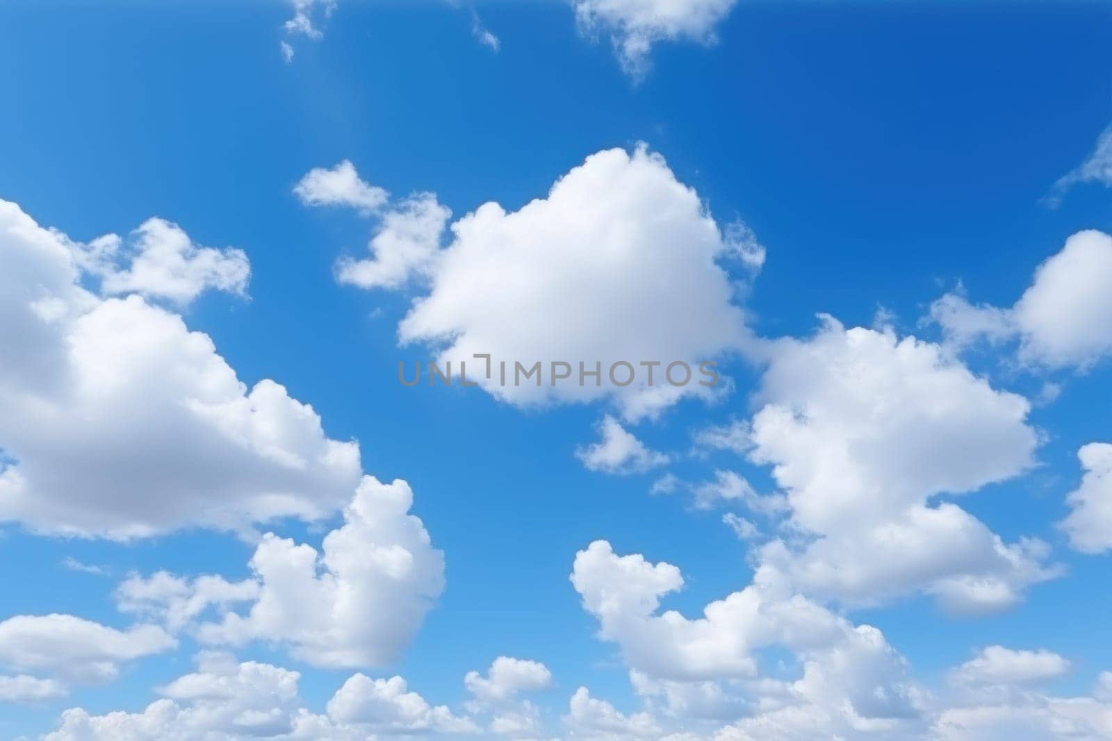Blue sky background with tiny clouds wallpaper.