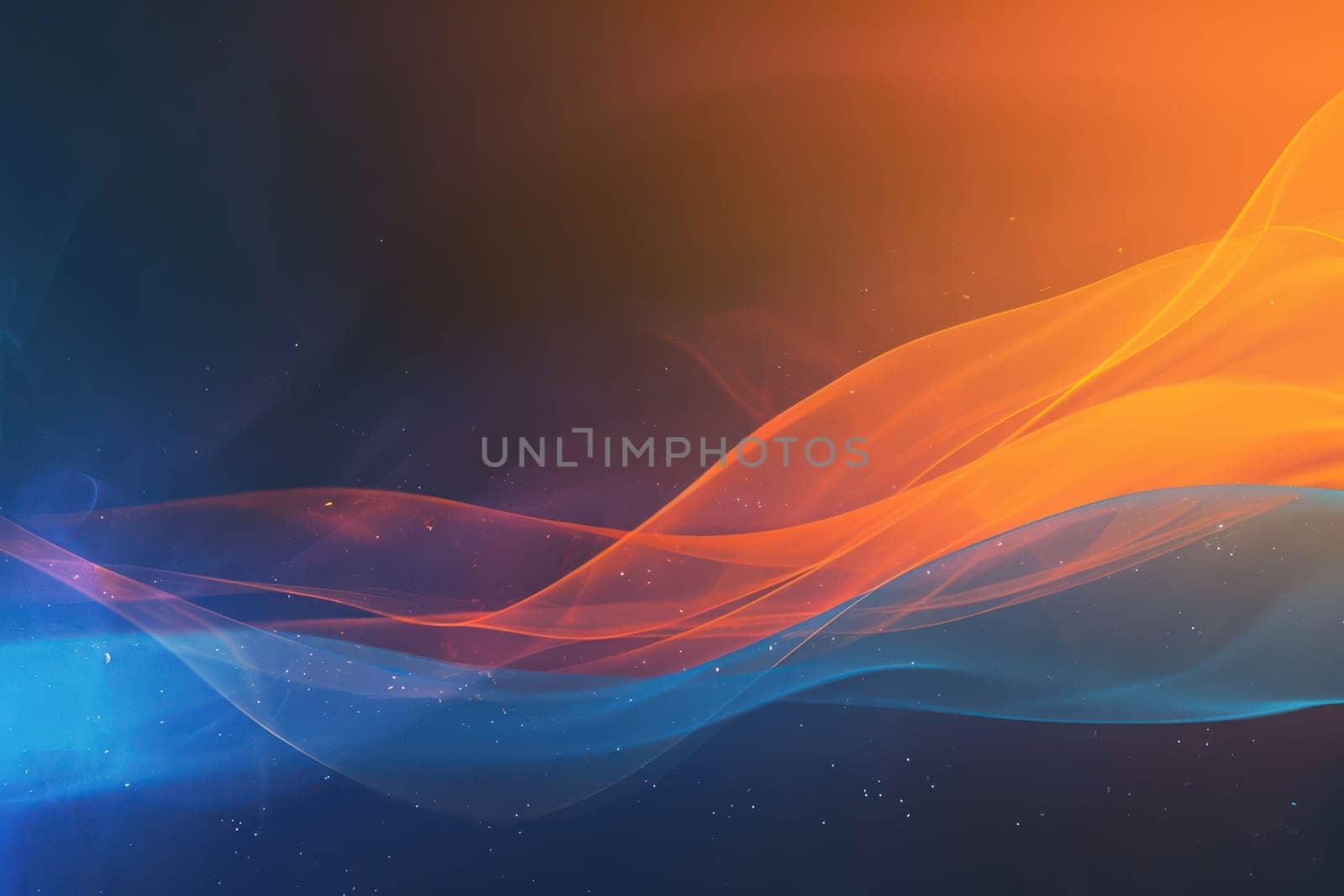 Blue and orange twitch overlay abstract background. Generative AI.