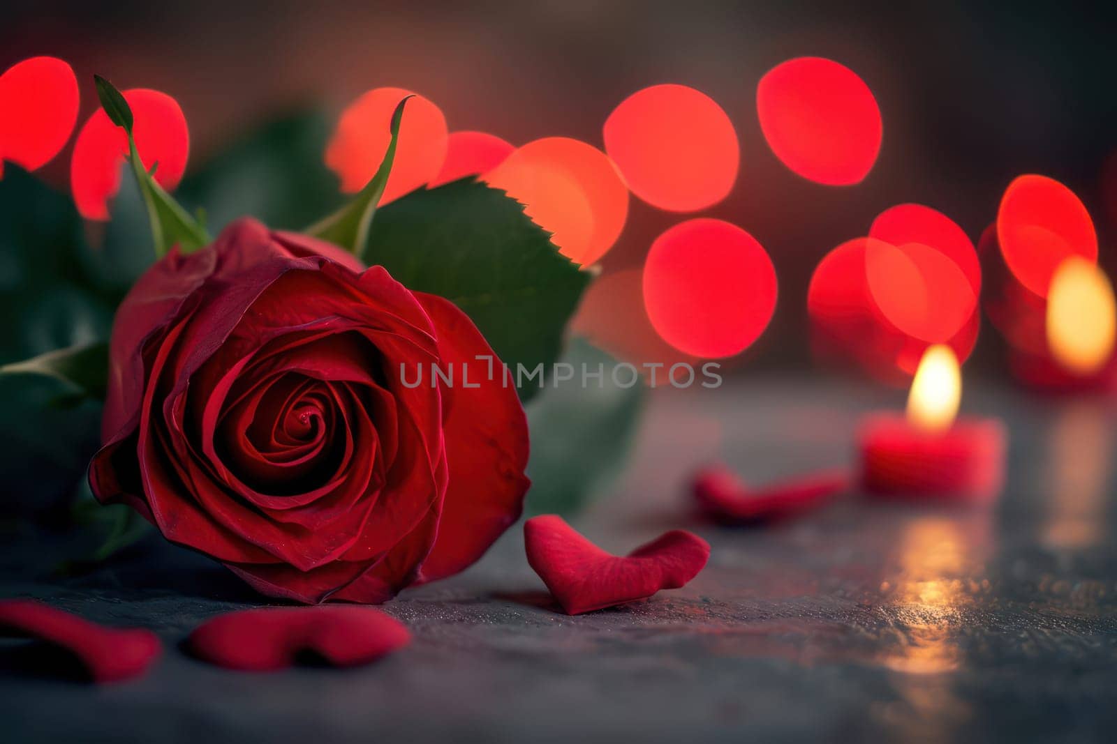 A romantic Valentine background. Generative AI.