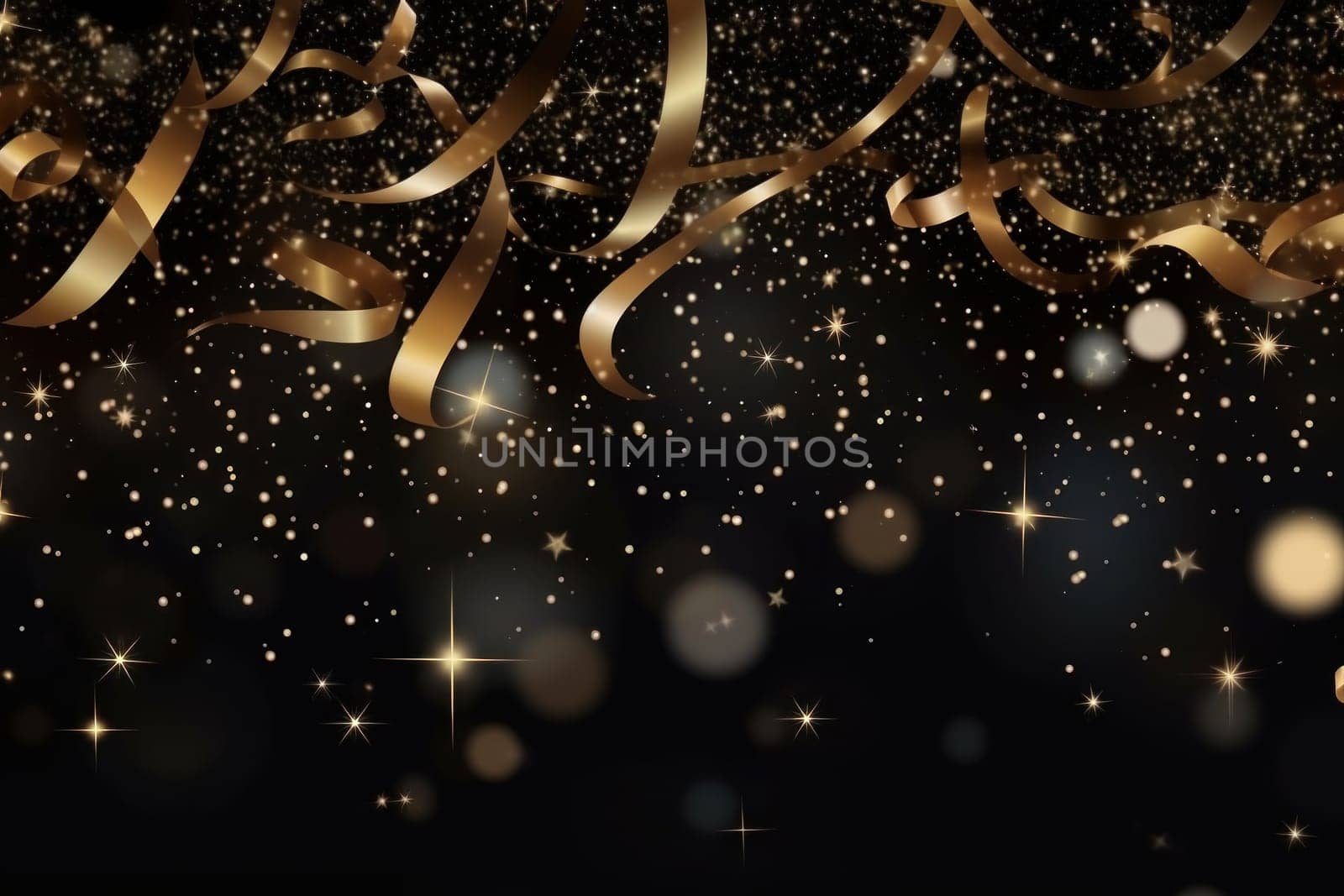 Christmas banner glowing glitter shiny background.
