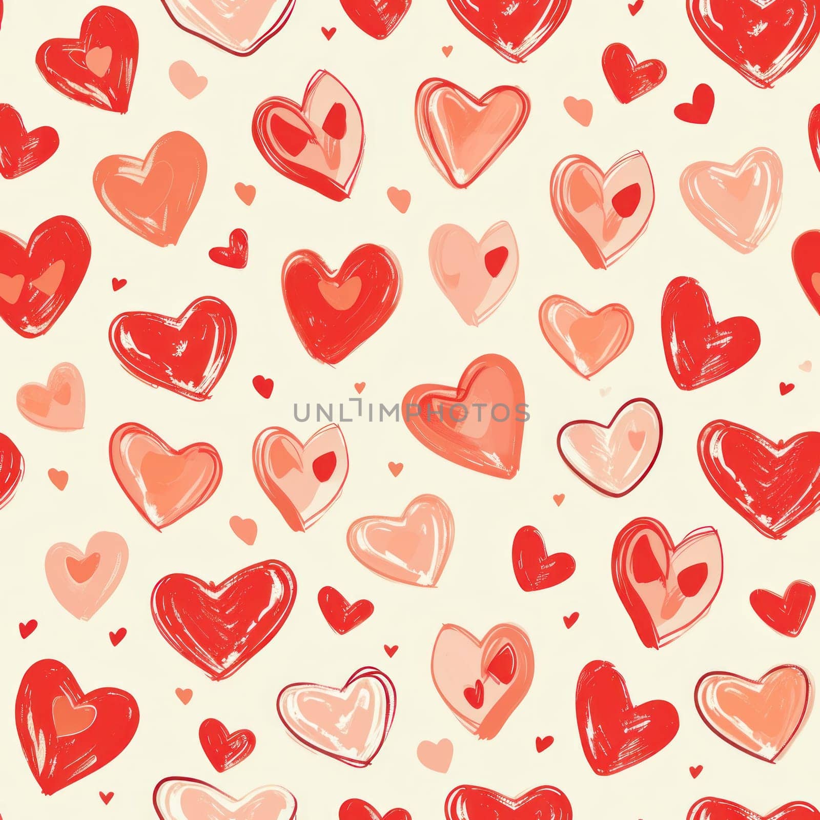 Cute valentine seamless pattern. Generative AI.
