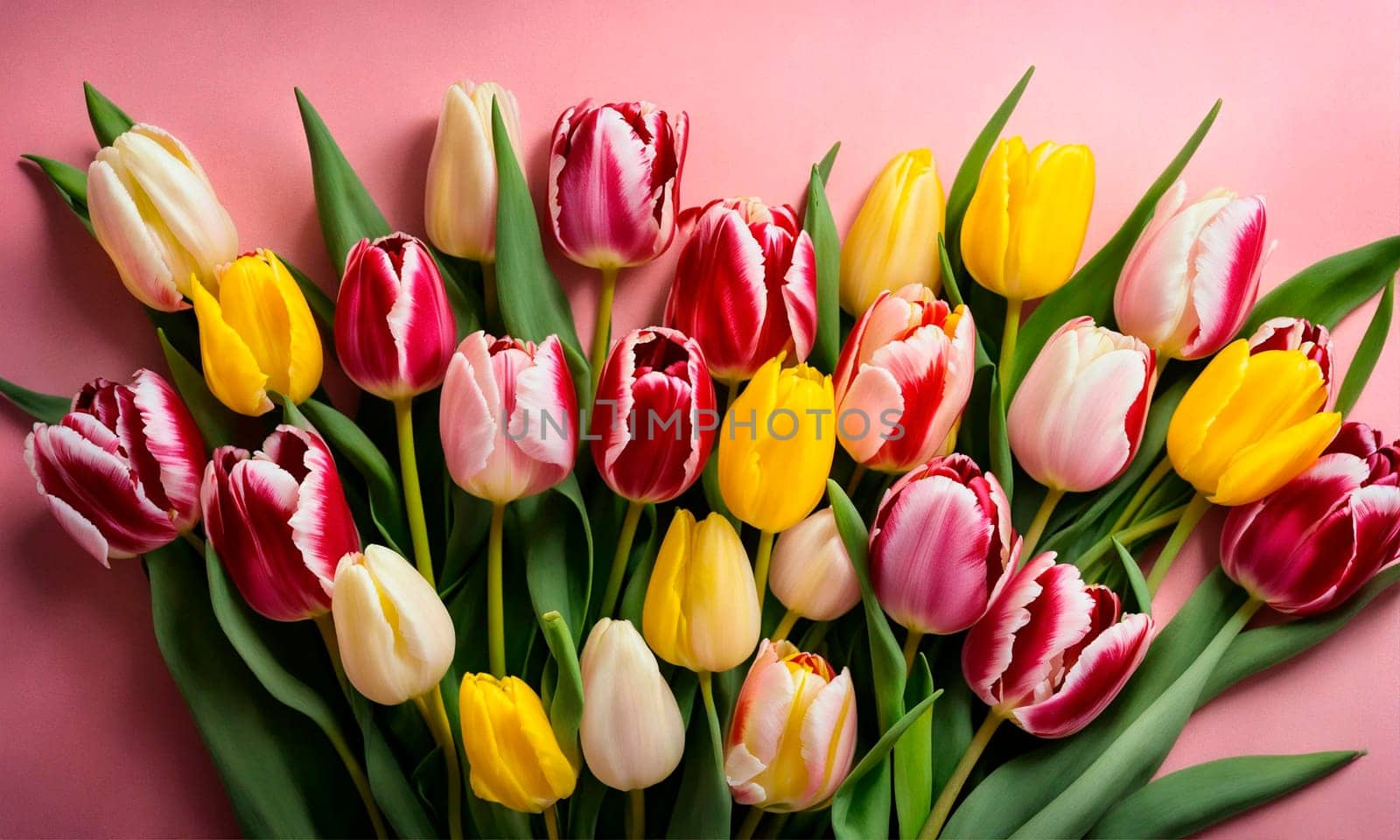 Bouquet of tulips as a gift. Selective focus. by yanadjana