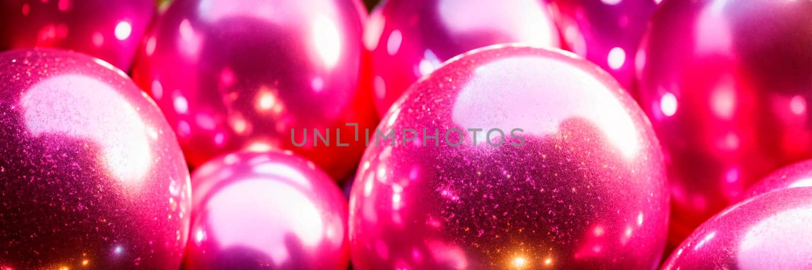 airy multi-colored holiday balloons. Selective focus. by yanadjana