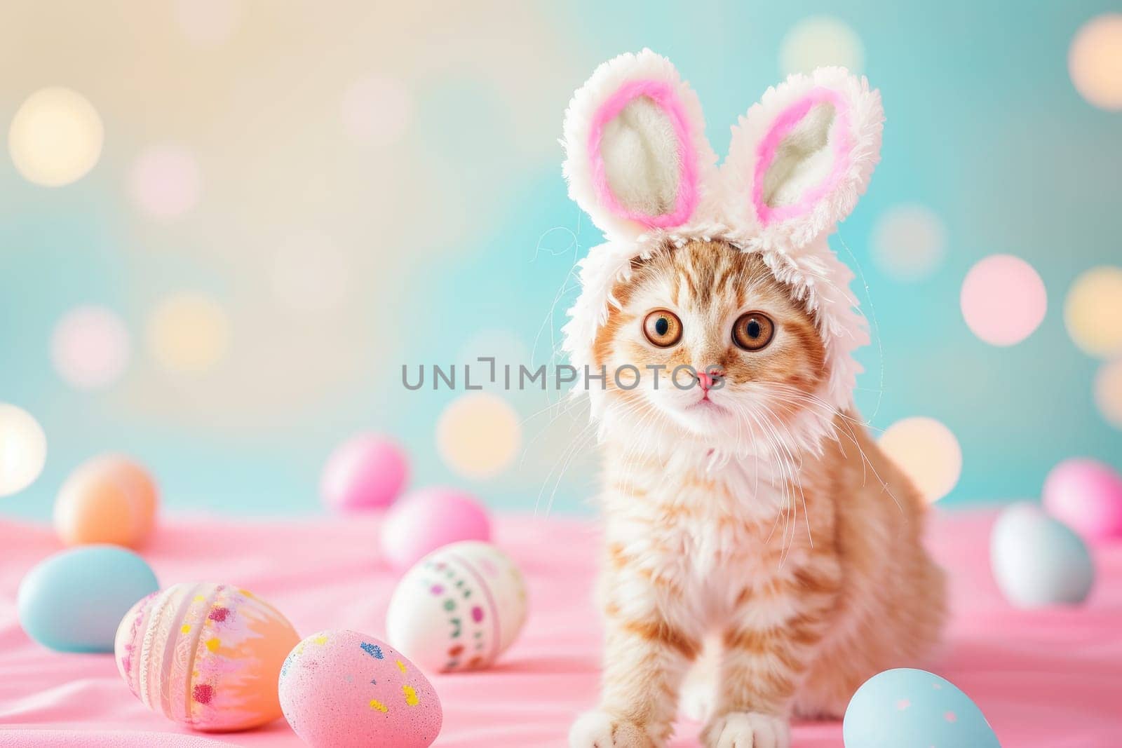 Funny at with rabbit ears, Banner for your advertisement, Easter bunny, Easter, happy Easter..