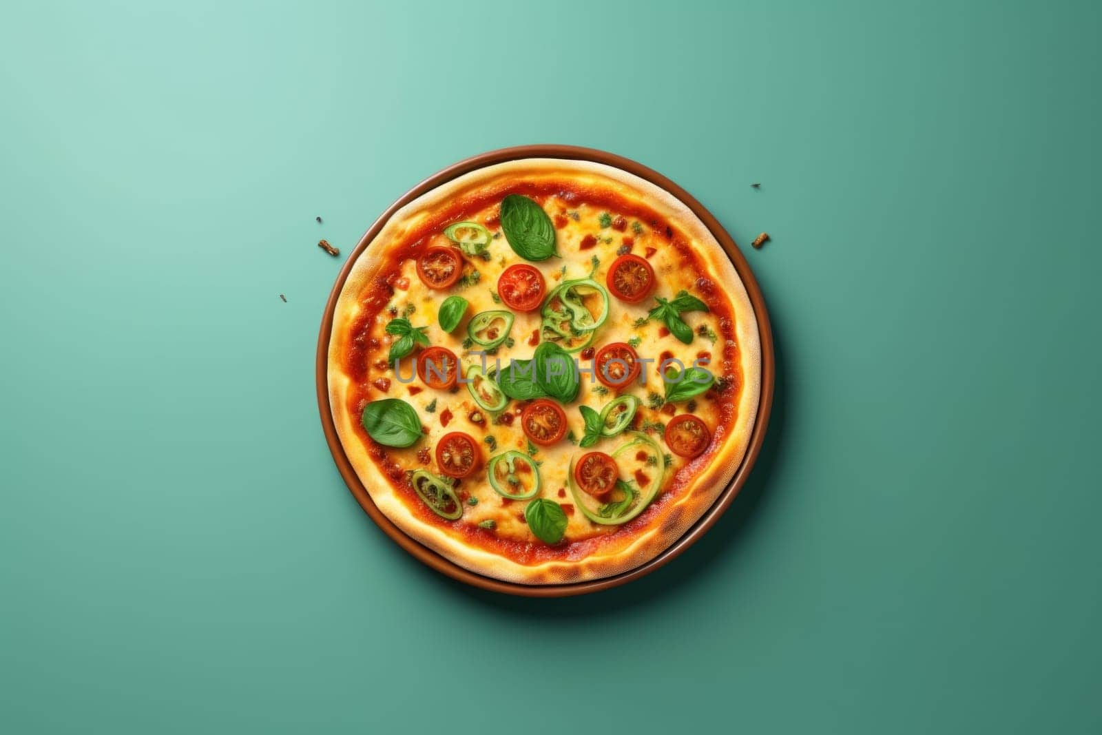 Top view Pizza for advertising background.
