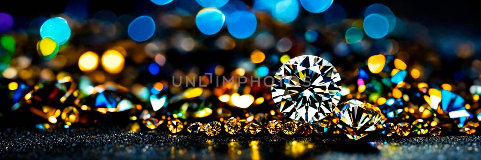 big precious stones diamonds. Selective focus. nature