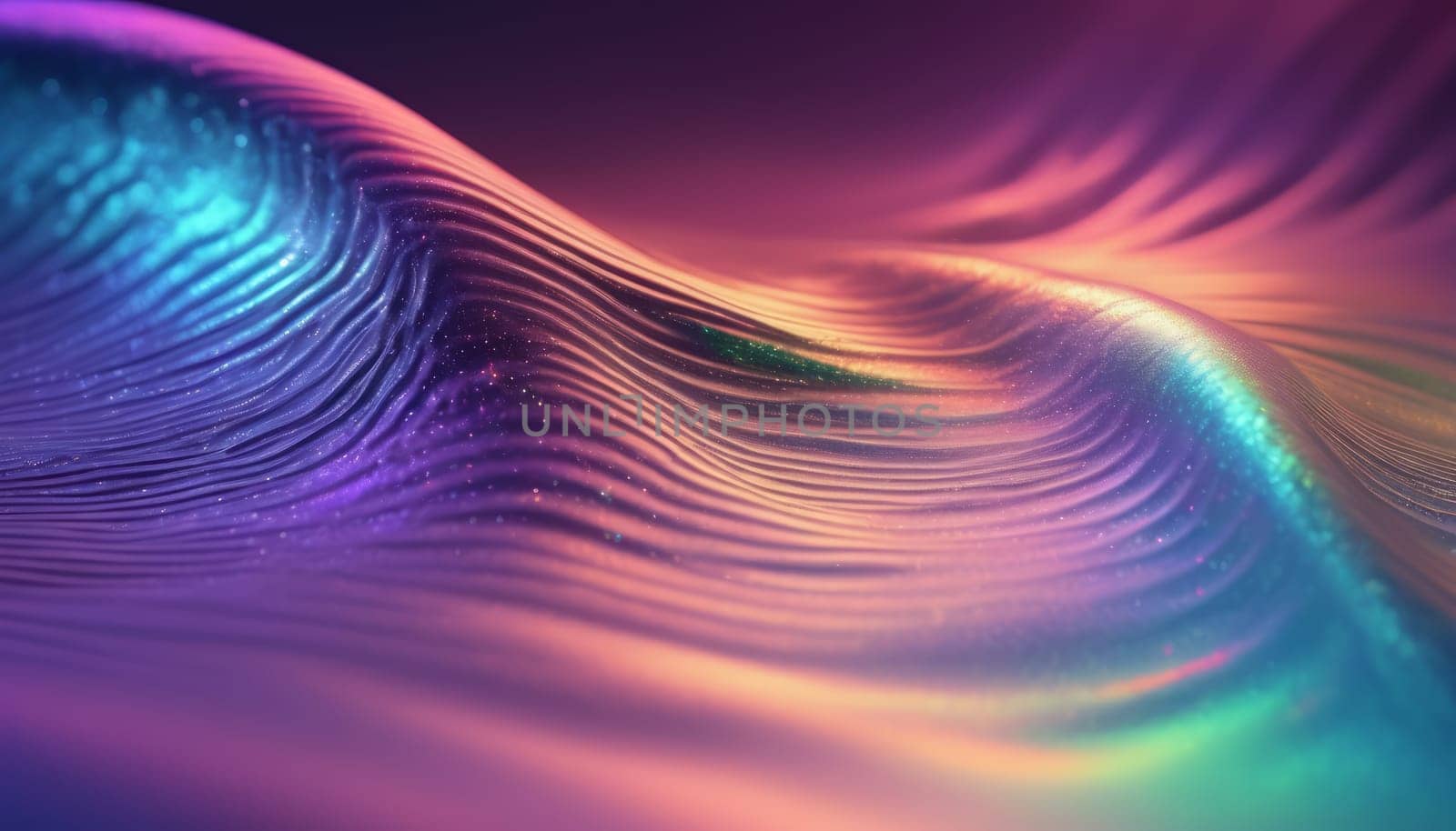 Abstract wavy holographic wallpaper