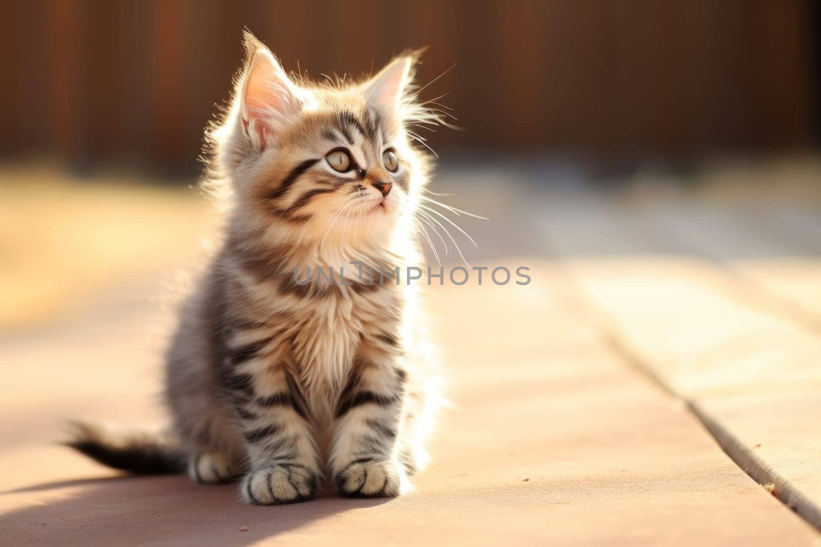 cute kitten on pastel isolated background by nijieimu