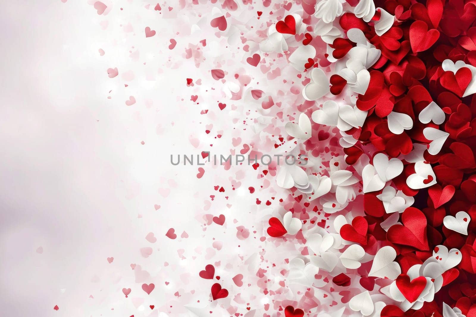 Background for happy valentine day white and red color. Generative AI by golfmerrymaker