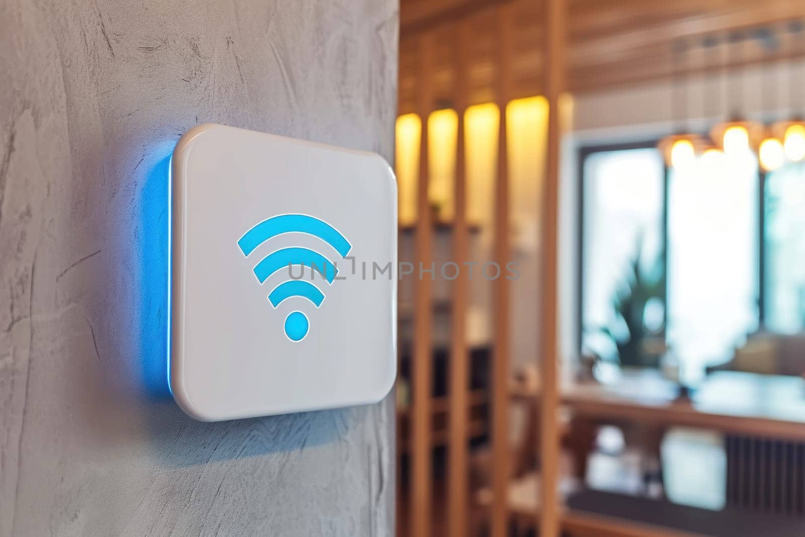 Concept Smart home wifi for controlling electrical equipment. Generative AI.