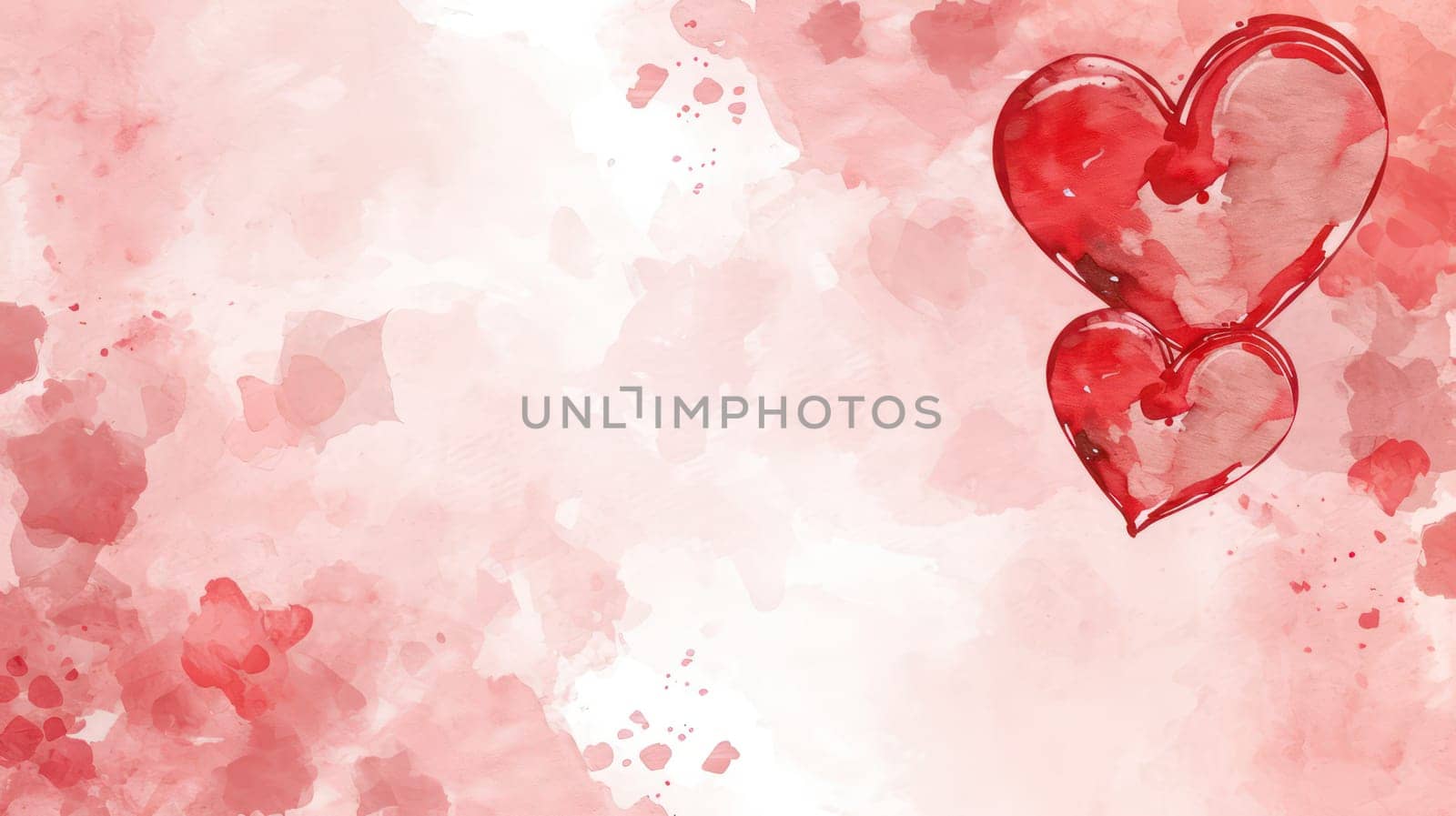 Water color valentine vintage background. Generative AI by golfmerrymaker