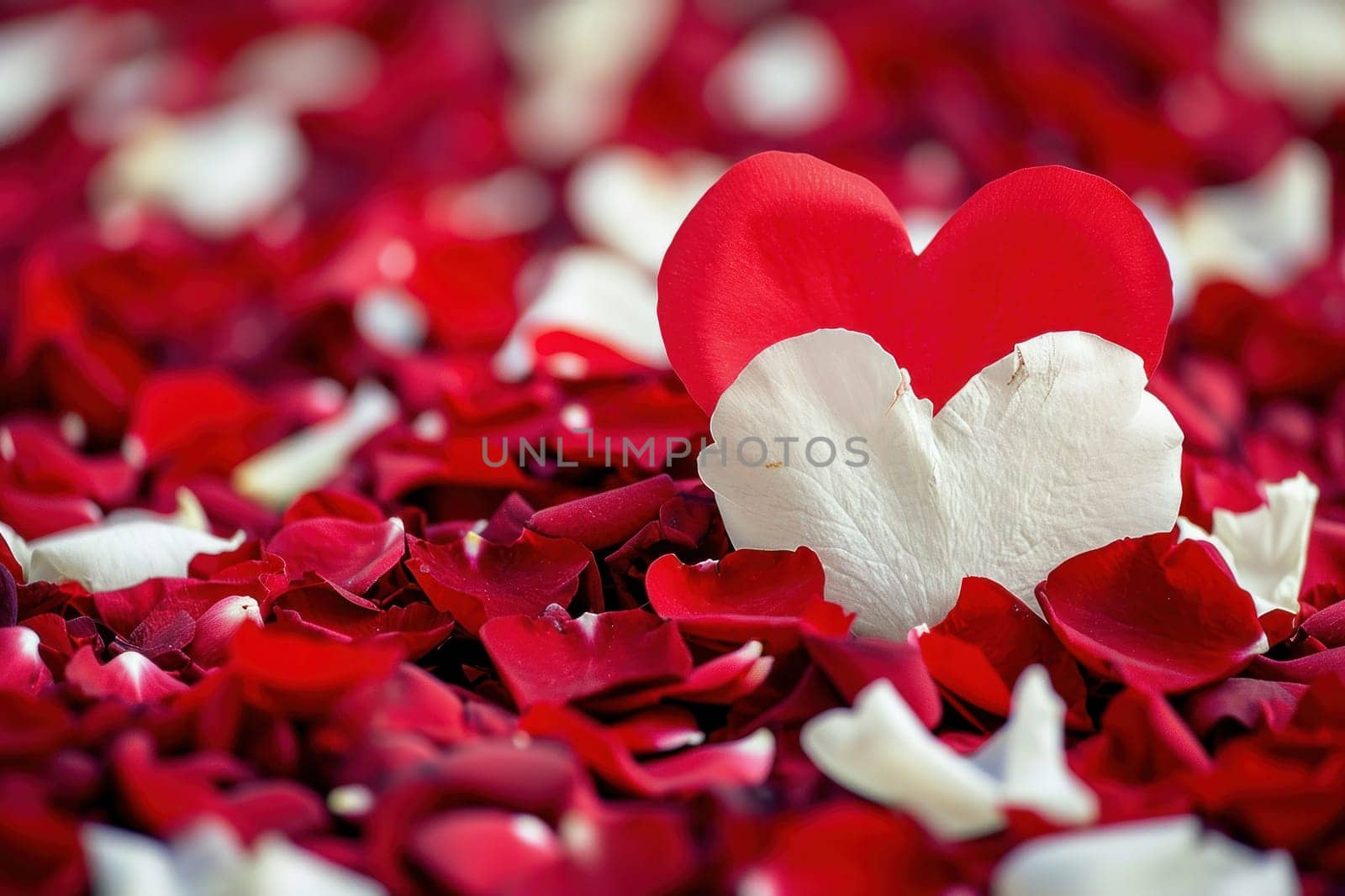 Background for happy valentine day white and red color. Generative AI.