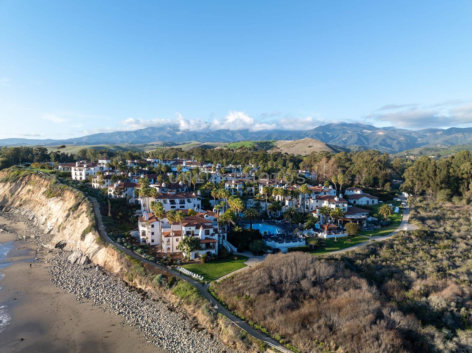 Aerial view of the shore in Santa Barbara California, USA by Bonandbon