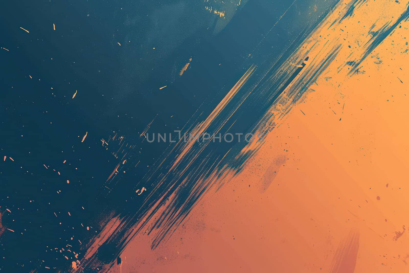 Blue and orange twitch overlay abstract background. Generative AI by golfmerrymaker