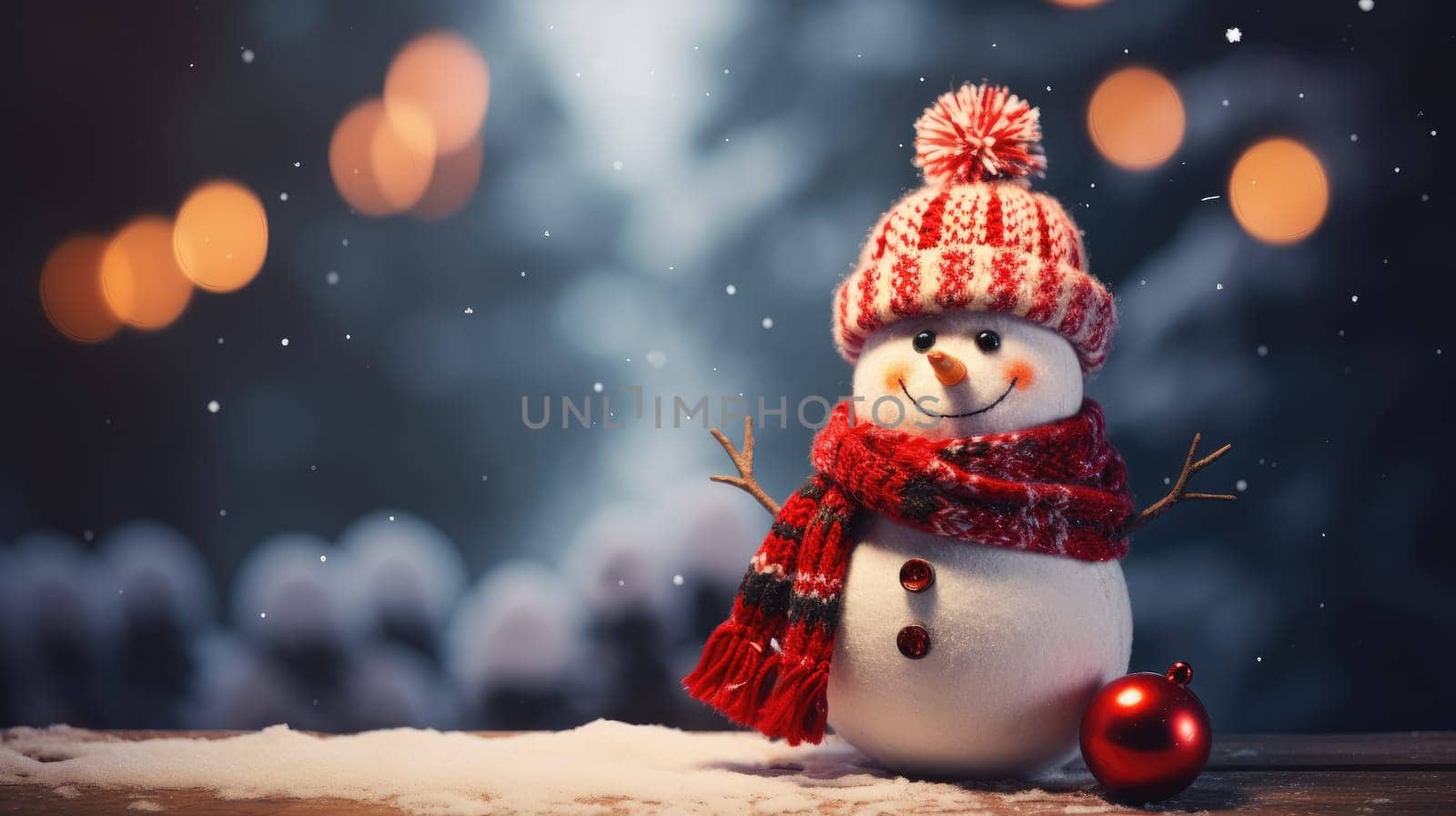 Winter snow background banner with copy space, Christmas, landscape, AI Generative.