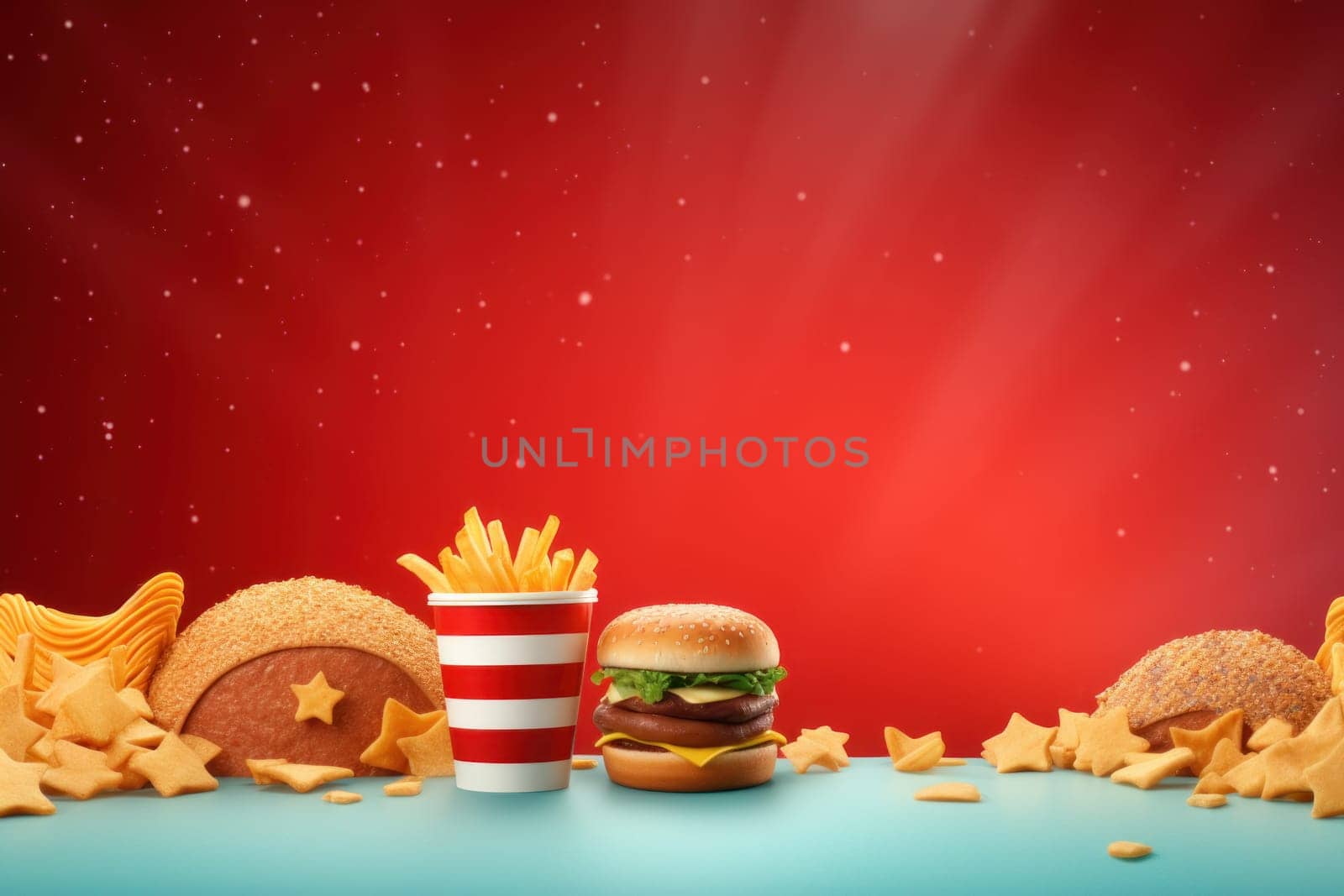 fast food design pattern or junk food design background.