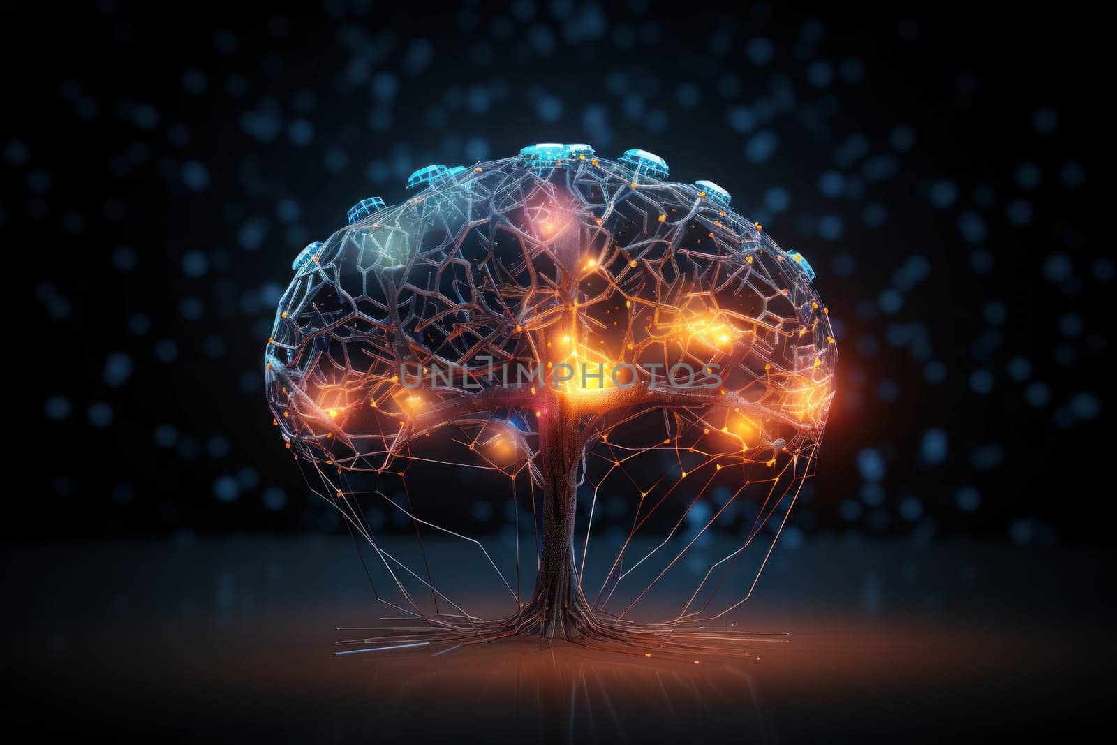 Artificial Intelligence processor wallpaper or background.