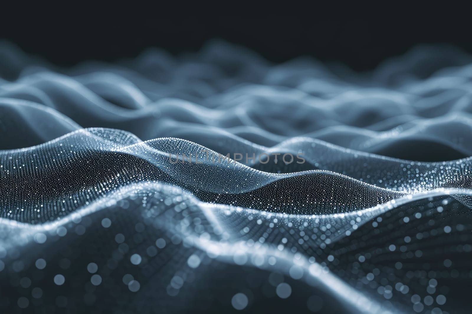 Abstract mountain line structure wireframe background, Futuristic abstract background, 3D rendering.