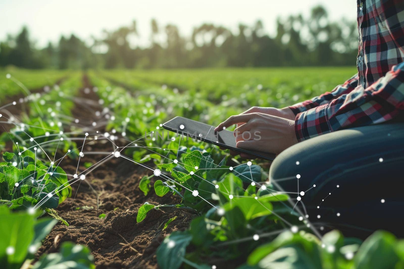 technology in farming, Precision farming system uses artificial intelligence to optimize crop yields.