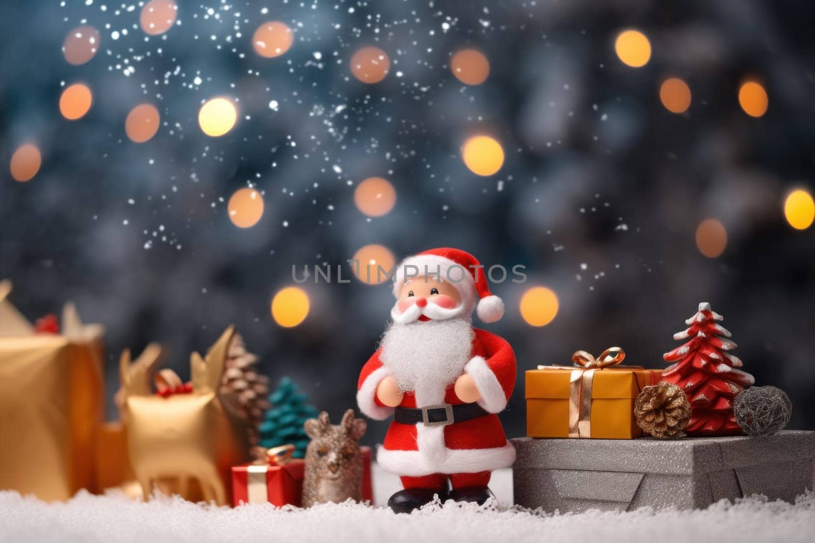 Christmas banner with Christmas decoration background.