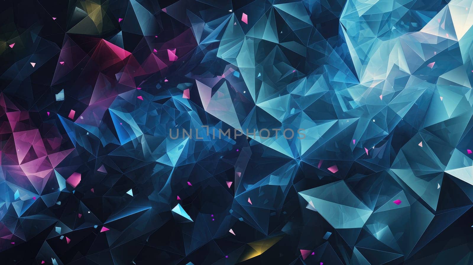 abstract polygonal background, abstract black crystal background, Dark geometric poly background.
