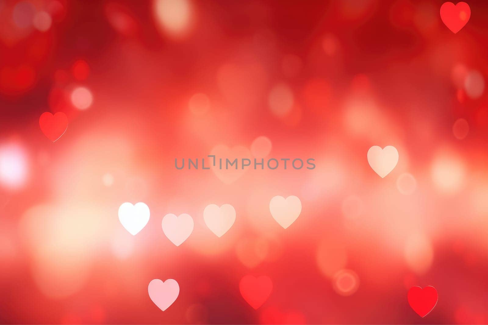 Valentines day background banner with LOVE Heart, Love background, AI Generative.