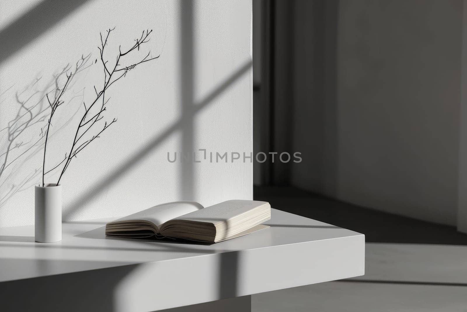 modern and minimal interior design. Living room, Book cover.