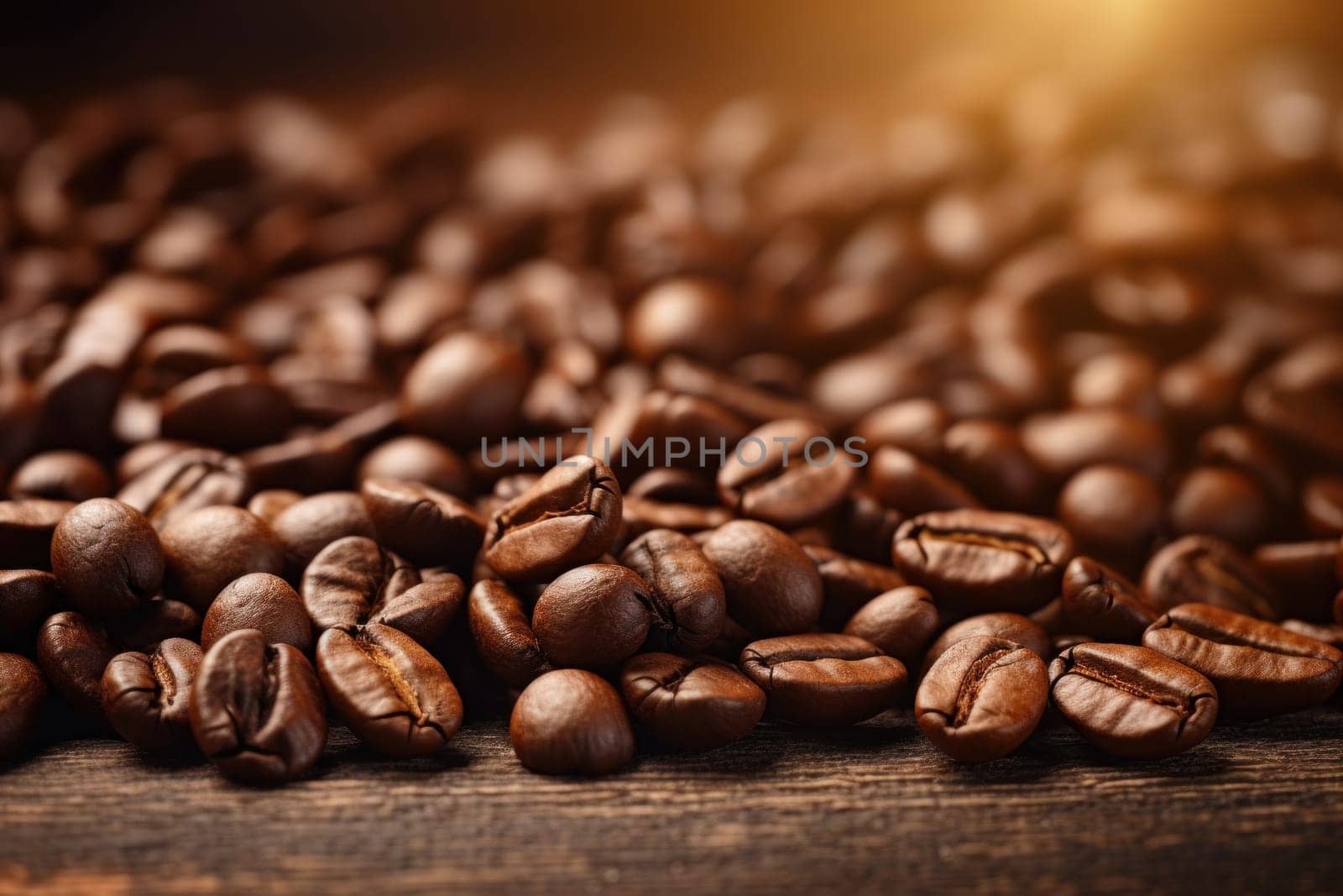 Coffee beans aesthetic scenery background.