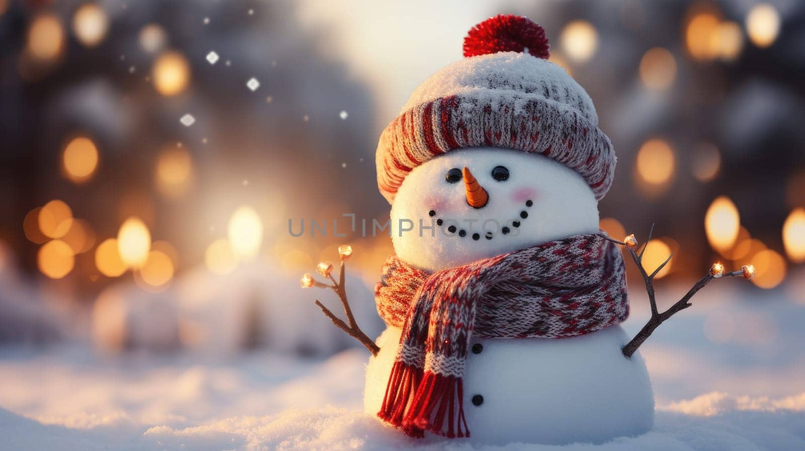 Winter snow background banner with copy space, Christmas, landscape, AI Generative.