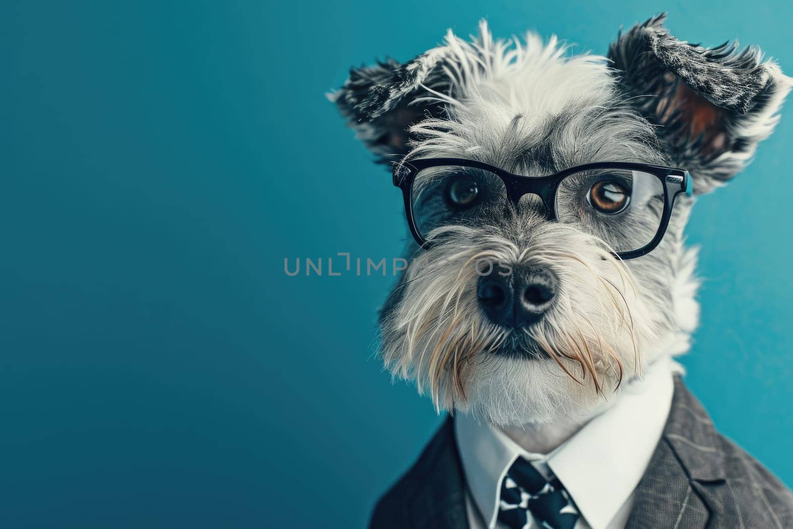 Stylish portrait of dressed up anthropomorphic animal themes, Funny pop art illustration.