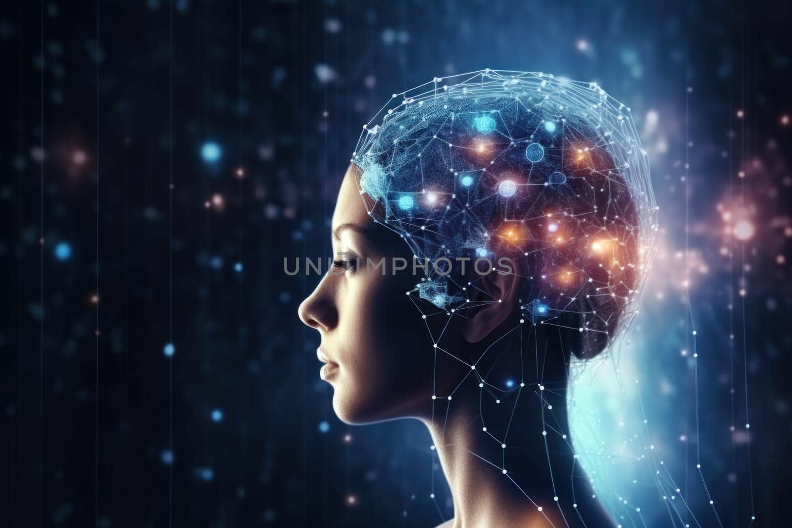 Artificial Intelligence processor wallpaper or background.