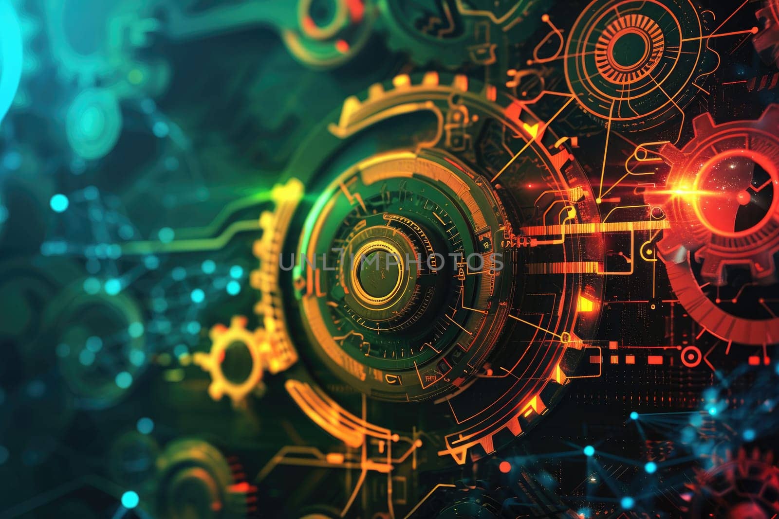 gear wheel, Abstract background gear technology, Digital technology and engineering background.