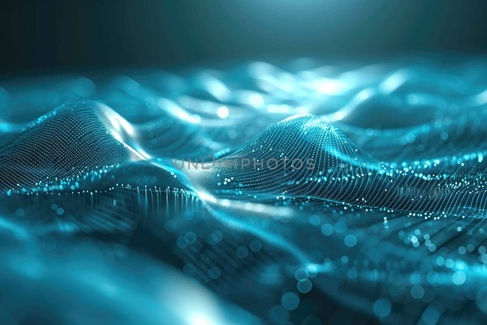 Abstract mountain line structure wireframe background, Futuristic abstract background, 3D rendering.