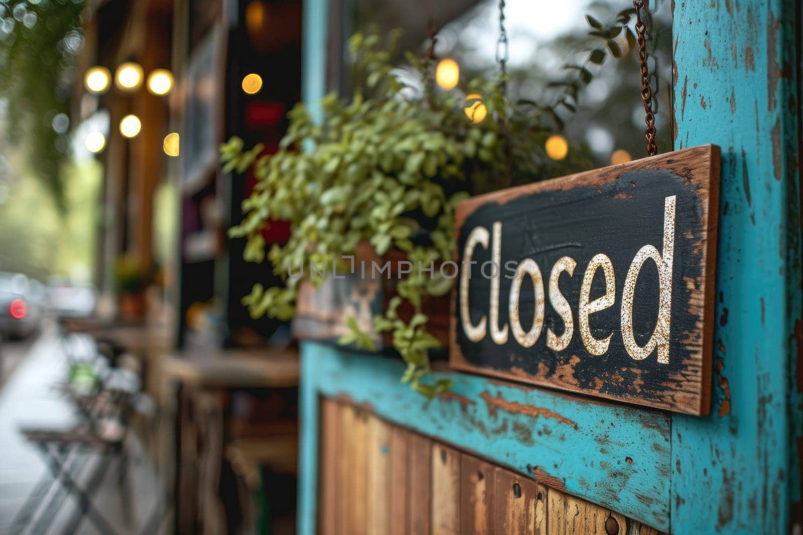 CLOSE Sign board on cafe or restaurant hang on door at entrance, Vintage color tone style..
