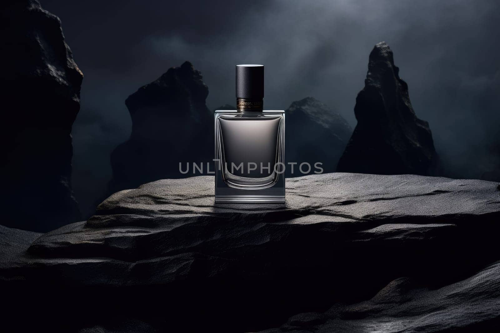 Mockup of perfume bottle, fashion cosmetic, Stylish Perfume banner, AI Generative.