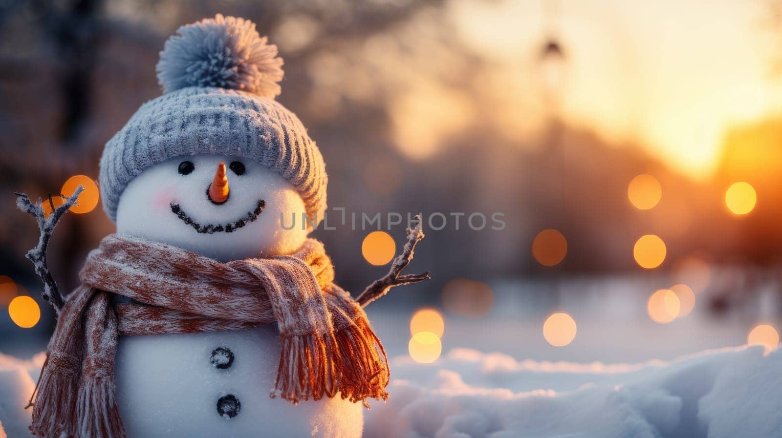 Winter snow background banner with copy space, Christmas, landscape, AI Generative.