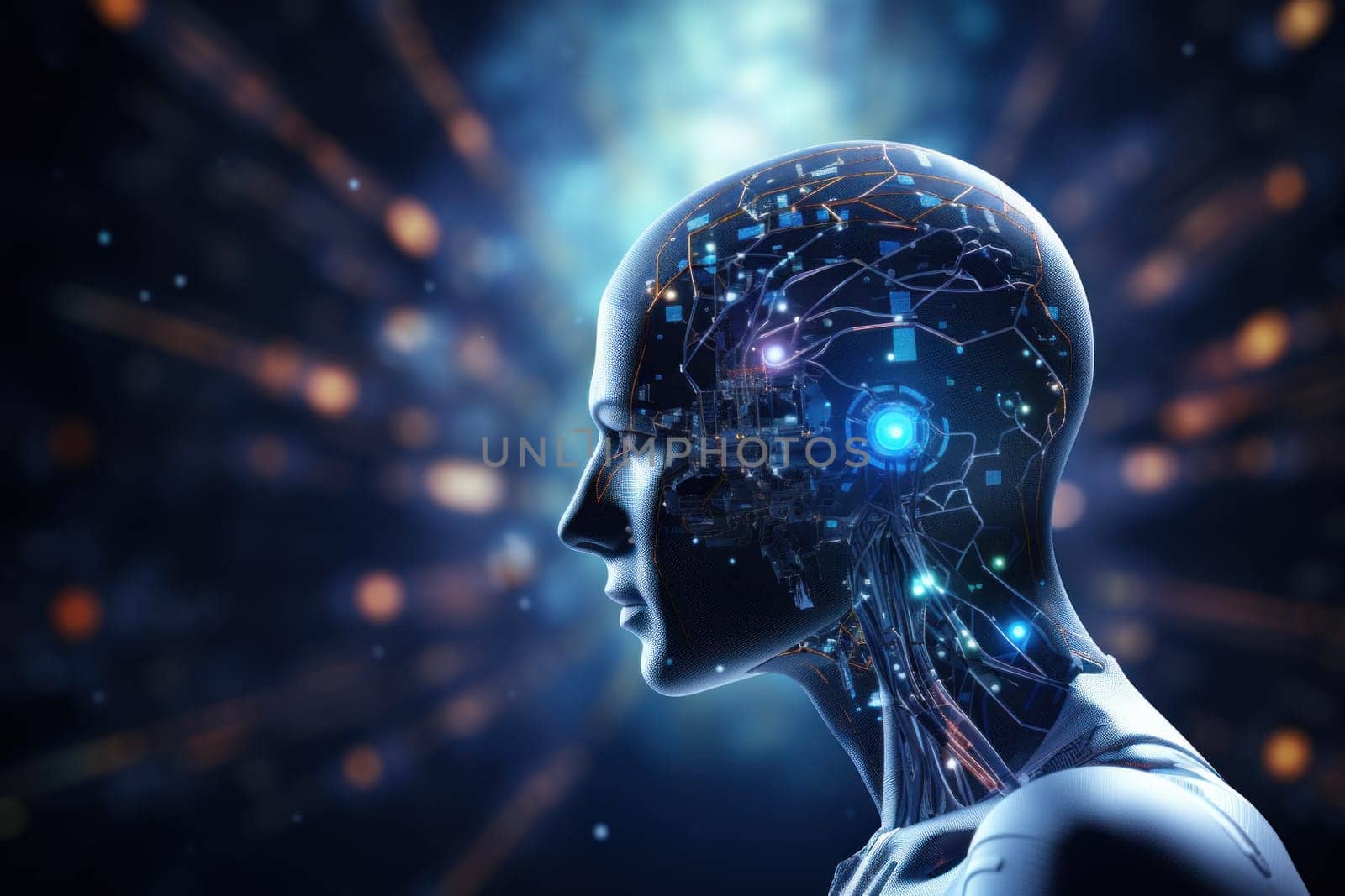 Artificial Intelligence processor wallpaper or background.