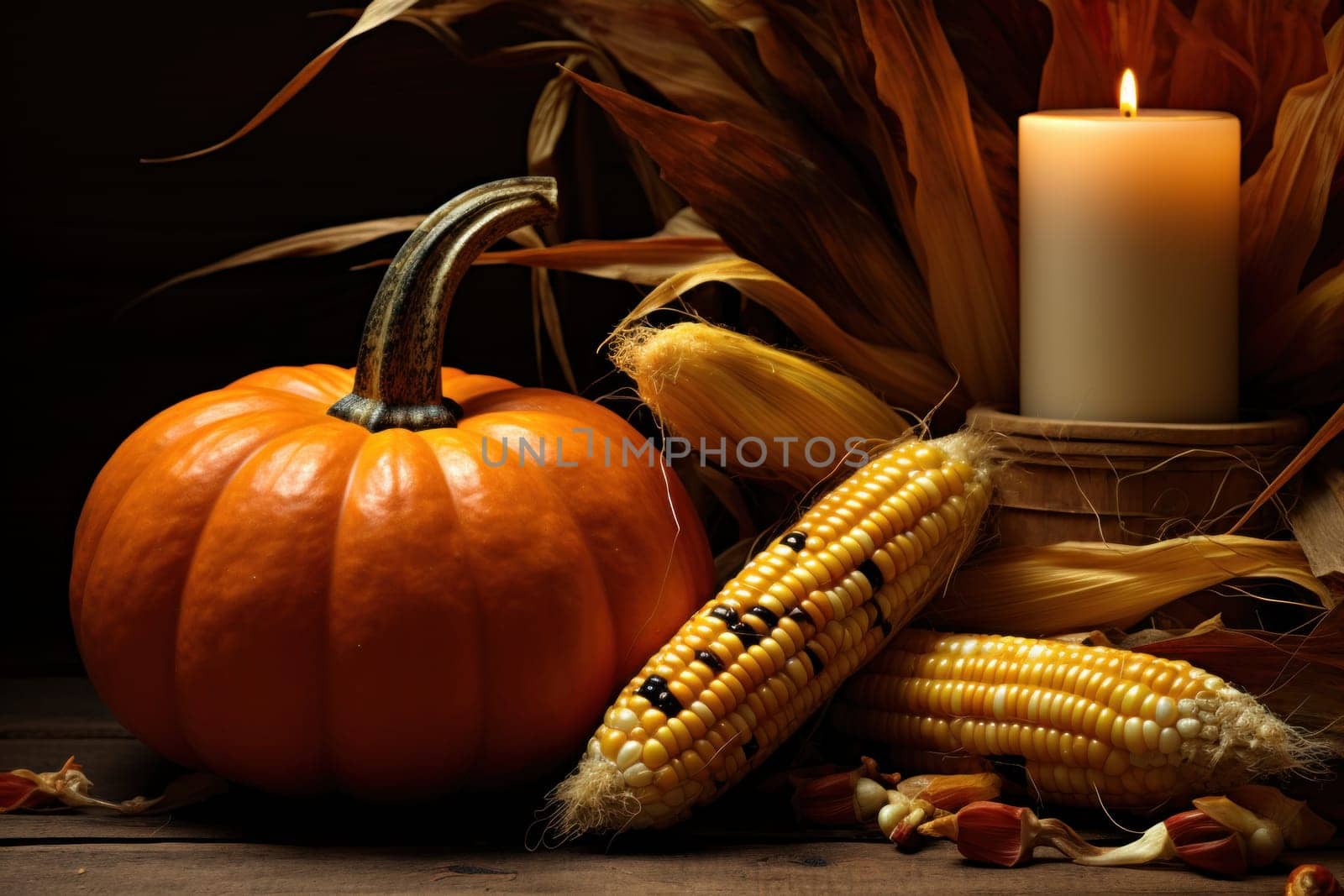 Happy Thanksgiving concept, Thanksgiving Dinner Table.