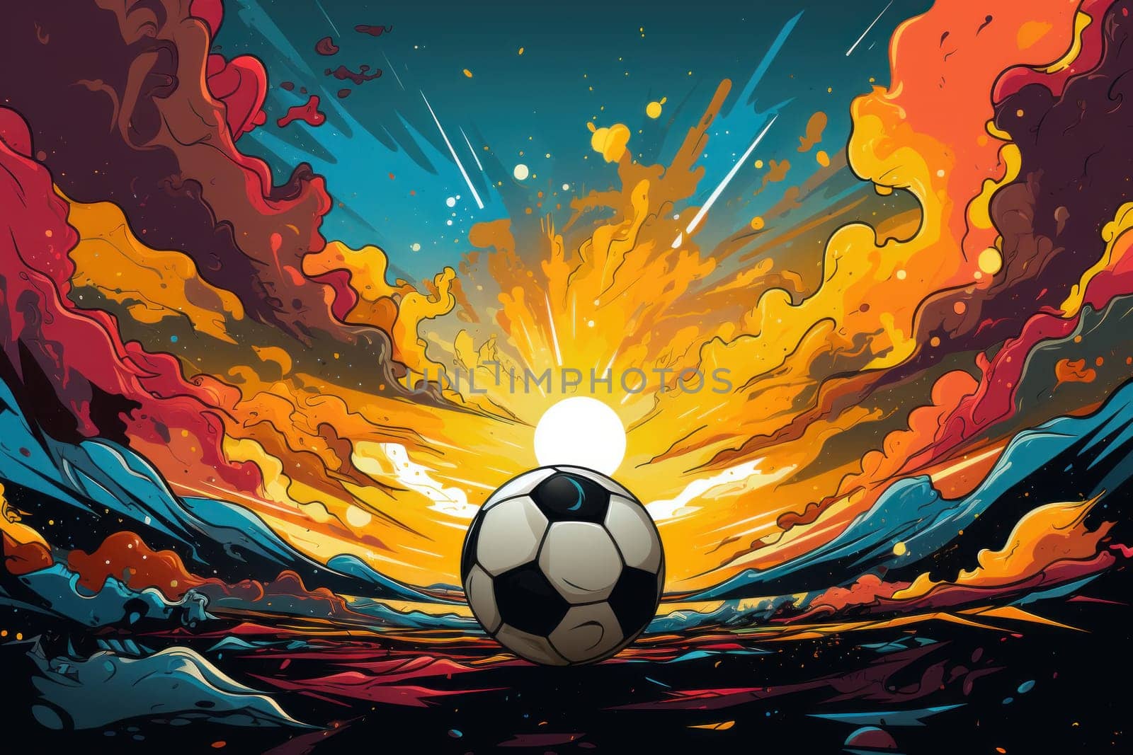 soccer stadium football doodle art illustration background.