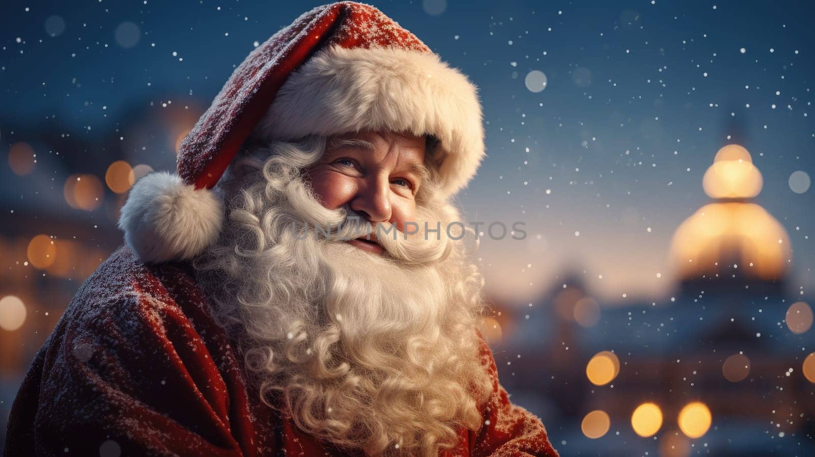 Winter snow background banner with copy space, Christmas, landscape, AI Generative.