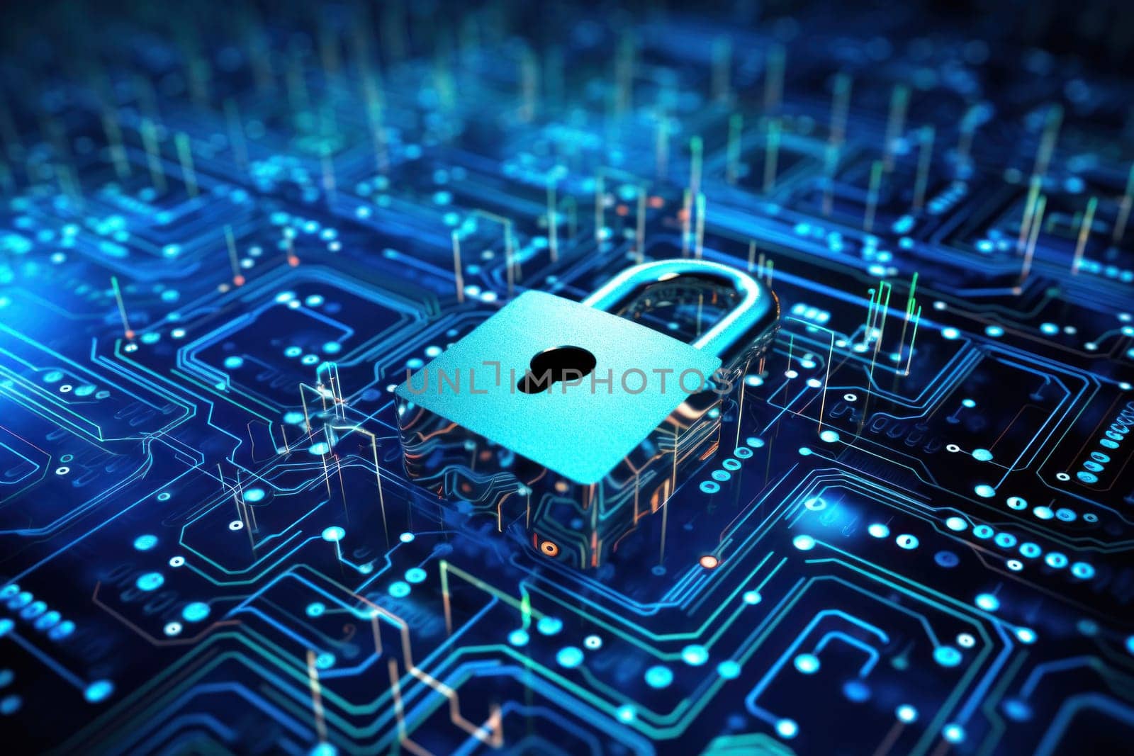 Digital technology cyber security concept by nijieimu