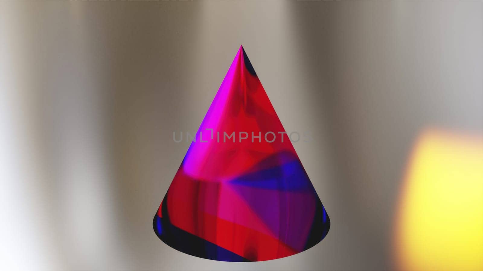 Multicolored 3d cone. Computer generated render