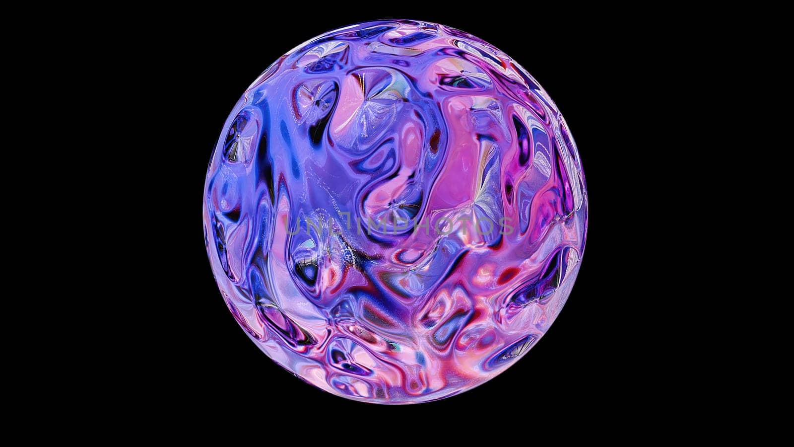 Colorful glass sphere. Computer generated 3d render